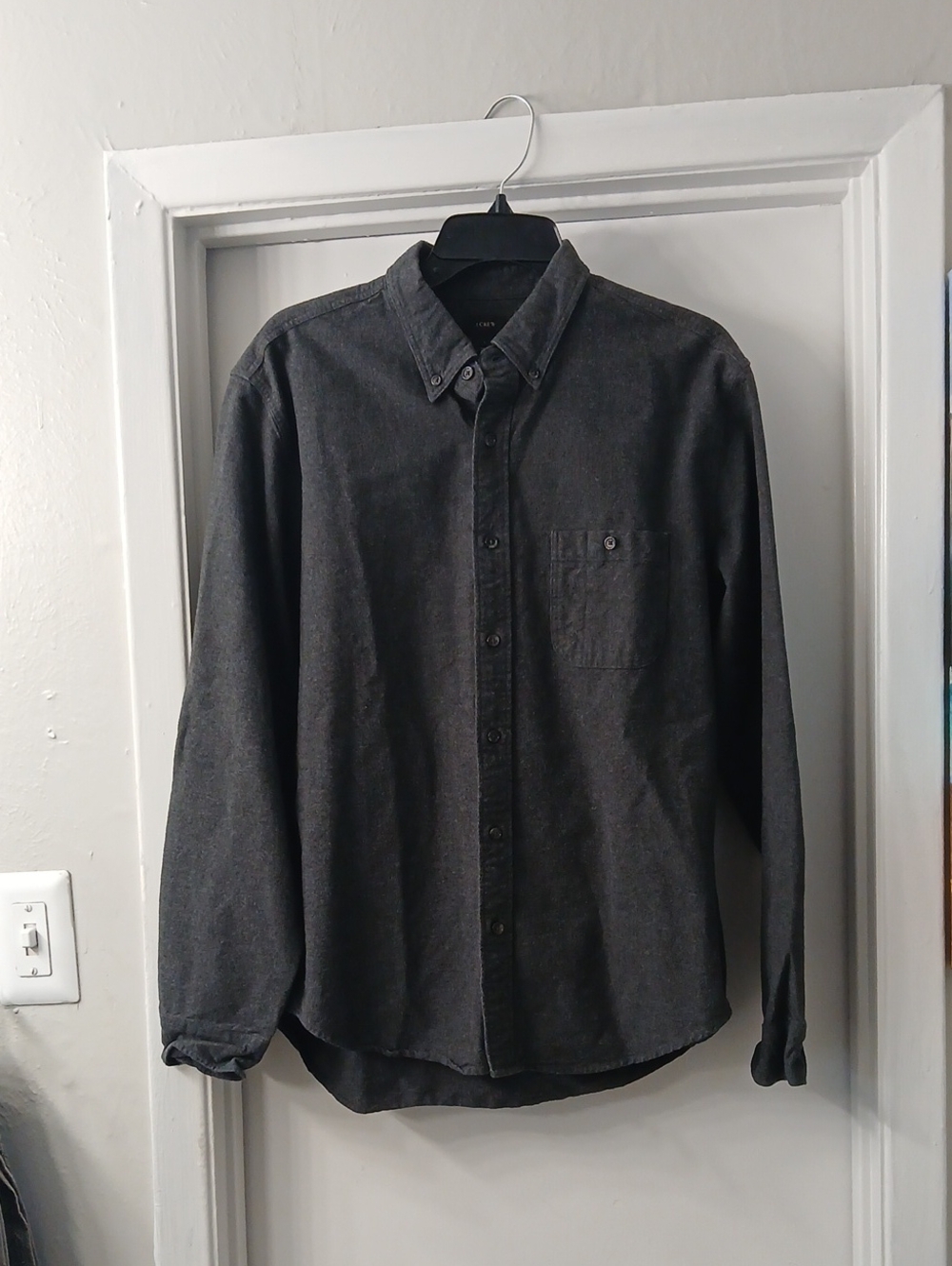 J. Crew Men's Charcoal Button-Down Shirt